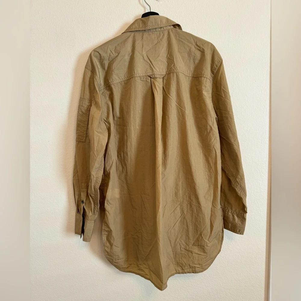 BR Banana Republic Sport Parachute Buttoned Utility Nylon Shirt M Tall